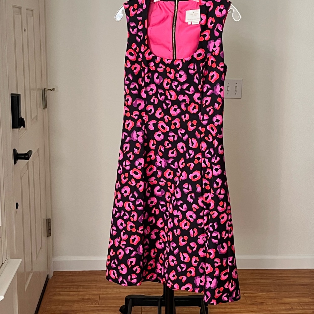 Kate Spade Kimi Pink Animal Print Dress. Size 4